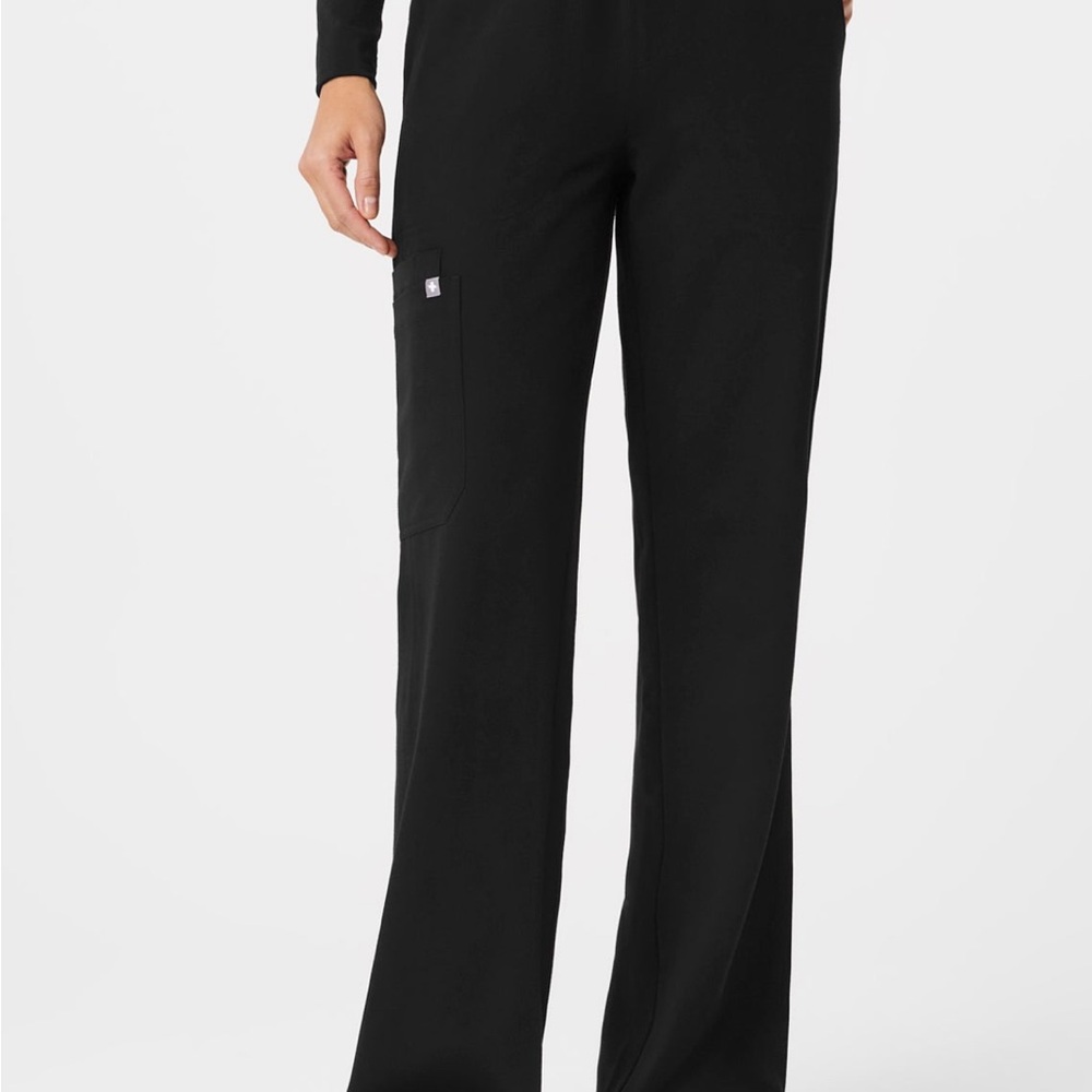 Figs Women's Wide-Leg Black Pants - Picture 2 of 3